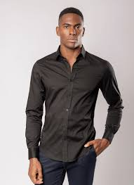 Camisa Social Slim Fit Preta – Elegância que Fala por Você